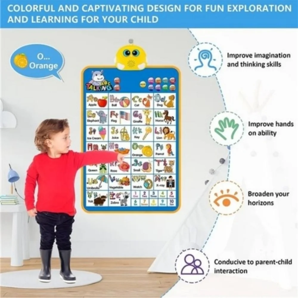 Audio‎ Wall Chart Early Education Toys, ABC Letters & Numbers & Scales & Music